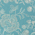 Light blue floral and paisley pattern on a teal/sea foam green background