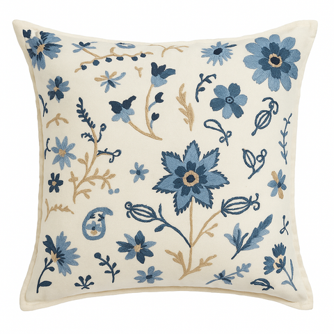 Carmel Floral Square Throw Pillow